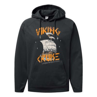 Viking Cruise Viking Ship Cruise Norwegian Line Performance Fleece Hoodie