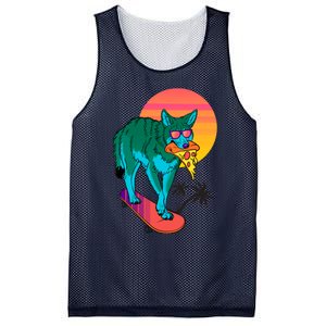 Vaporwave Coyote Mesh Reversible Basketball Jersey Tank