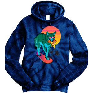 Vaporwave Coyote Tie Dye Hoodie