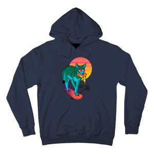 Vaporwave Coyote Tall Hoodie