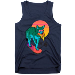 Vaporwave Coyote Tank Top