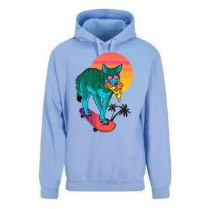 Vaporwave Coyote Unisex Surf Hoodie