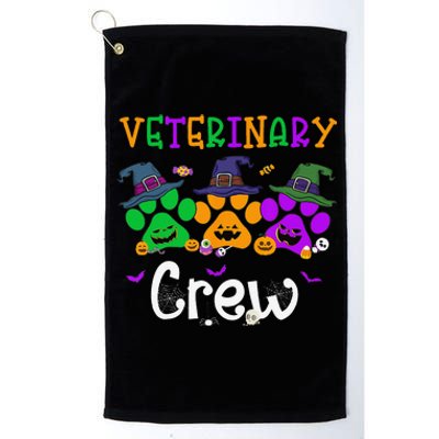 Veterinary Crew Vet Tech Spooky Vibes Halloween Costumes Platinum Collection Golf Towel