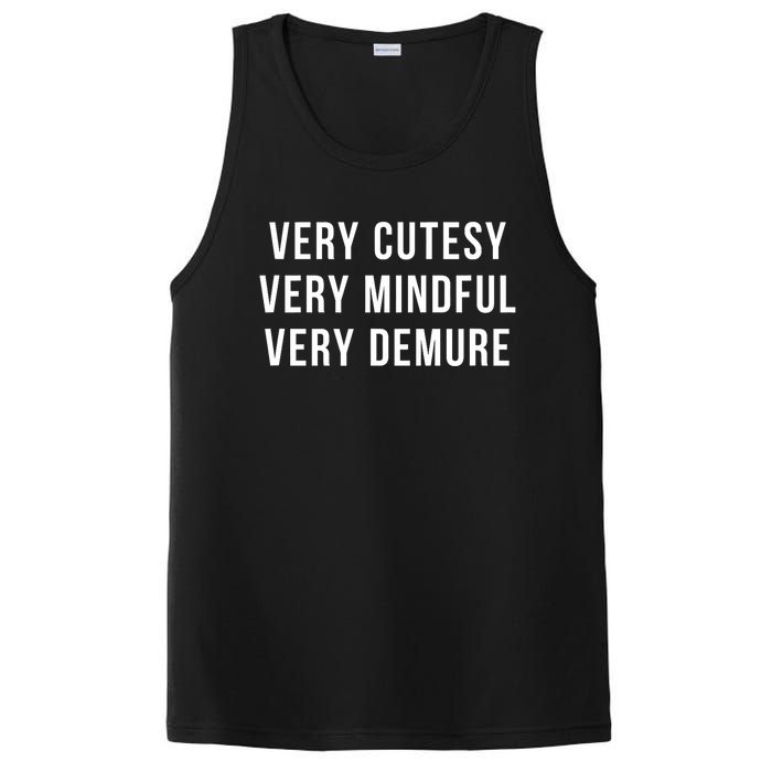 Very Cutesy. Very Mindful. Very Demure. Viral Trend Meme PosiCharge Competitor Tank