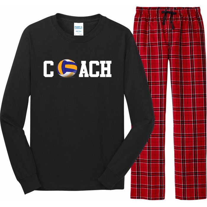 Volleyball Coach Volleyball Ball Sport Gift Long Sleeve Pajama Set