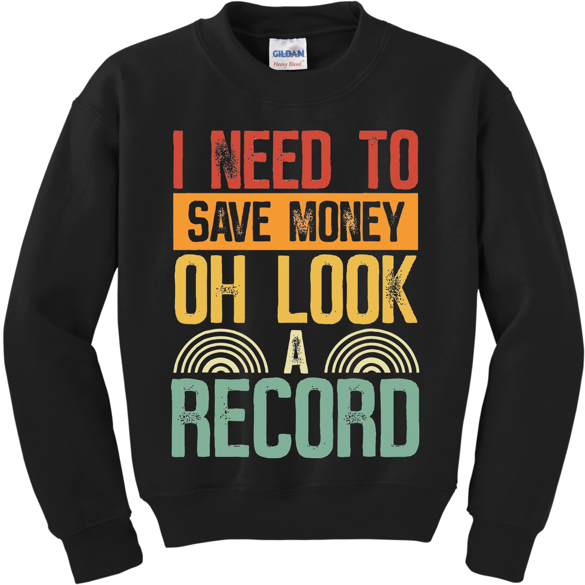 Vinyl Collecting Vintage Record Collector Vinyl Records Kids Sweatshirt