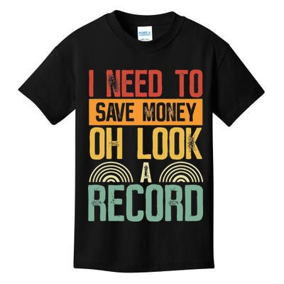 Vinyl Collecting Vintage Record Collector Vinyl Records Kids T-Shirt