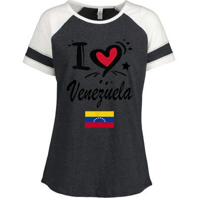 Venezuelan Camiseta Venezuela Flag Bandera Gifts Enza Ladies Jersey Colorblock Tee