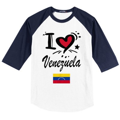 Venezuelan Camiseta Venezuela Flag Bandera Gifts Baseball Sleeve Shirt