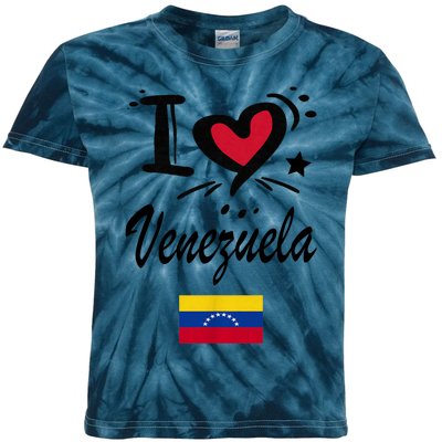 Venezuelan Camiseta Venezuela Flag Bandera Gifts Kids Tie-Dye T-Shirt