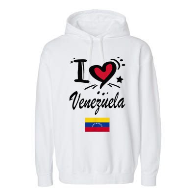 Venezuelan Camiseta Venezuela Flag Bandera Gifts Garment-Dyed Fleece Hoodie