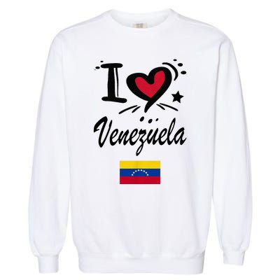 Venezuelan Camiseta Venezuela Flag Bandera Gifts Garment-Dyed Sweatshirt