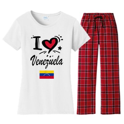 Venezuelan Camiseta Venezuela Flag Bandera Gifts Women's Flannel Pajama Set