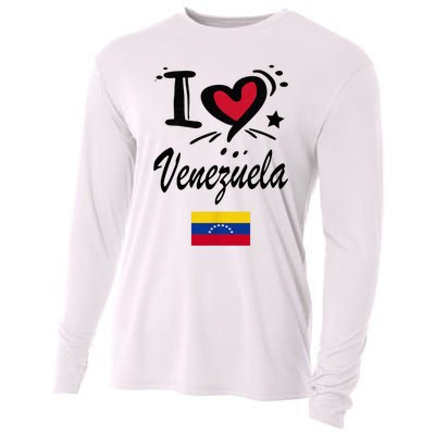 Venezuelan Camiseta Venezuela Flag Bandera Gifts Cooling Performance Long Sleeve Crew