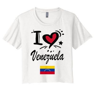 Venezuelan Camiseta Venezuela Flag Bandera Gifts Women's Crop Top Tee