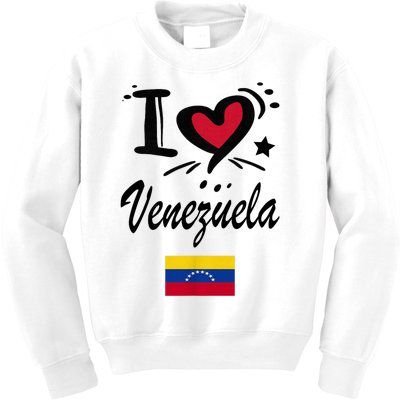 Venezuelan Camiseta Venezuela Flag Bandera Gifts Kids Sweatshirt