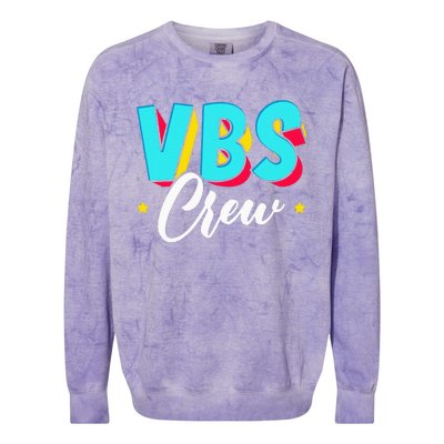 Vbs Crew Vacation Bible School Paint Splatter Christian Colorblast Crewneck Sweatshirt