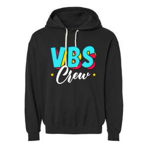 Vbs Crew Vacation Bible School Paint Splatter Christian Garment-Dyed Fleece Hoodie