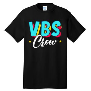 Vbs Crew Vacation Bible School Paint Splatter Christian Tall T-Shirt