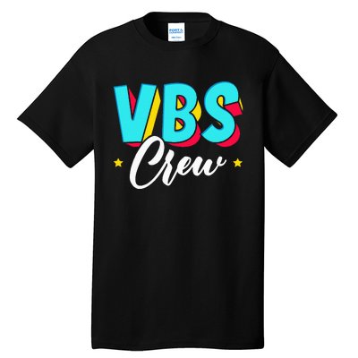 Vbs Crew Vacation Bible School Paint Splatter Christian Tall T-Shirt