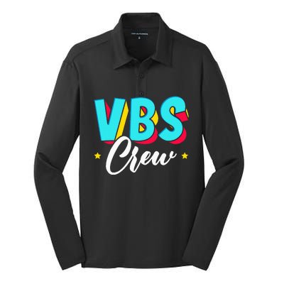 Vbs Crew Vacation Bible School Paint Splatter Christian Silk Touch Performance Long Sleeve Polo