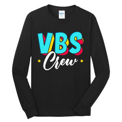 Vbs Crew Vacation Bible School Paint Splatter Christian Tall Long Sleeve T-Shirt