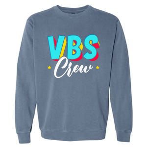 Vbs Crew Vacation Bible School Paint Splatter Christian Garment-Dyed Sweatshirt