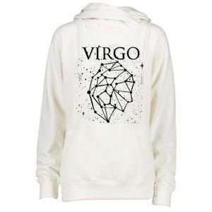 Virgo Constellation Virgo Astrology Symbol Meaningful Gift Womens Funnel Neck Pullover Hood