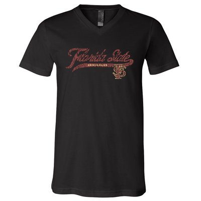 Vintage Cursive V-Neck T-Shirt