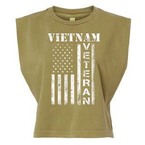 Vietnam Combat Veteran Flag Patriotic Veterans Day Gift Garment-Dyed Women's Muscle Tee