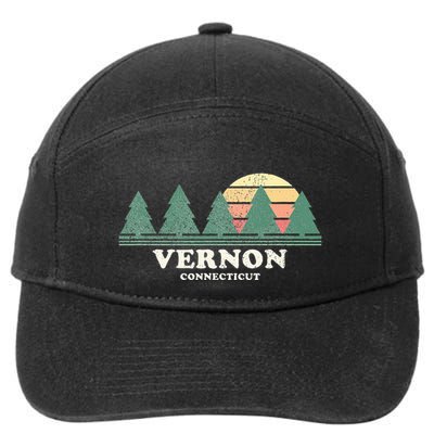 Vernon Ct Vintage Throwback Retro 70s 7-Panel Snapback Hat