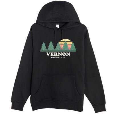 Vernon Ct Vintage Throwback Retro 70s Premium Pullover Hoodie