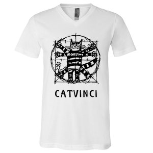 Vitruvian Catvinci V-Neck T-Shirt