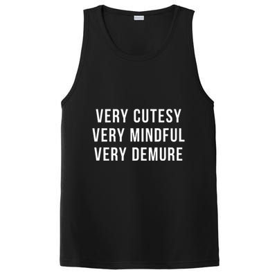 Very Cutesy. Very Mindful. Very Demure. Viral Trend Meme PosiCharge Competitor Tank