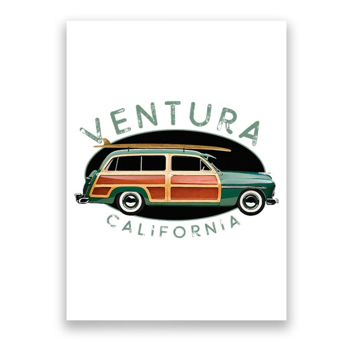 Ventura California Vintage Surfing Poster