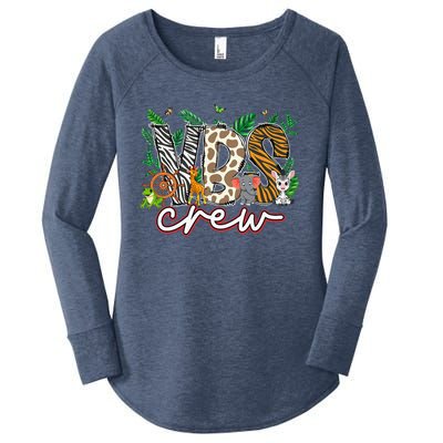 Vbs Crew Vbs 2024 Vacation Bible School Jungle Adventures Women's Perfect Tri Tunic Long Sleeve Shirt