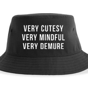 Very Cutesy Very Mindful Very Demure Viral Trend Meme Sustainable Bucket Hat