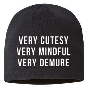 Very Cutesy Very Mindful Very Demure Viral Trend Meme Sustainable Beanie