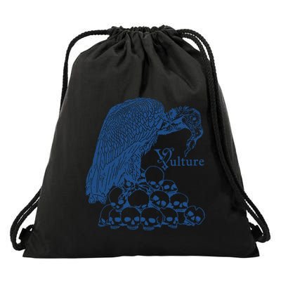 Vulture Cool Vulture Skull Graphic Drawstring Bag