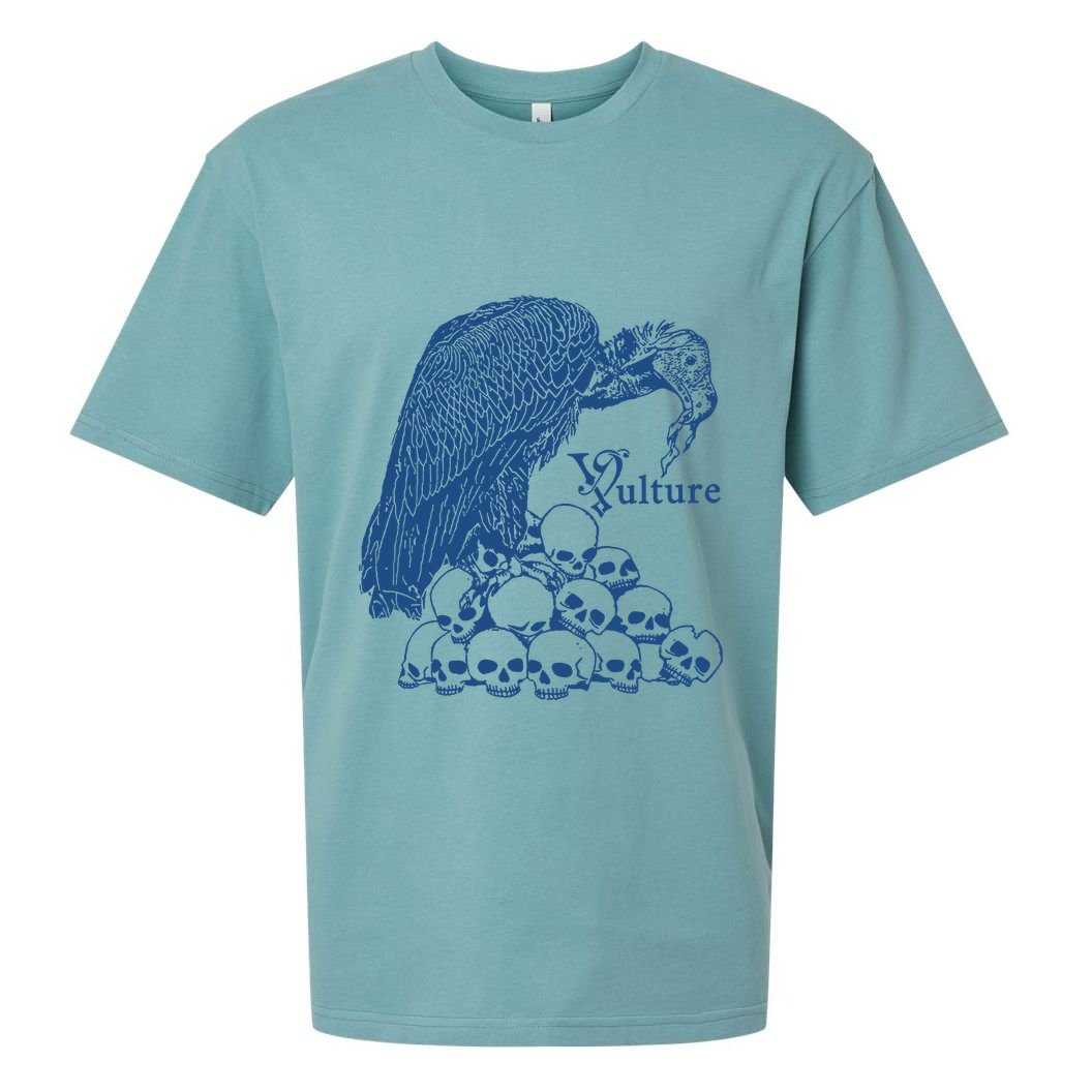 Vulture Cool Vulture Skull Graphic Sueded Cloud Jersey T-Shirt
