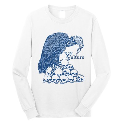 Vulture Cool Vulture Skull Graphic Long Sleeve Shirt