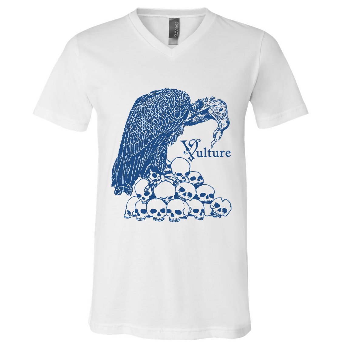 Vulture Cool Vulture Skull Graphic V-Neck T-Shirt