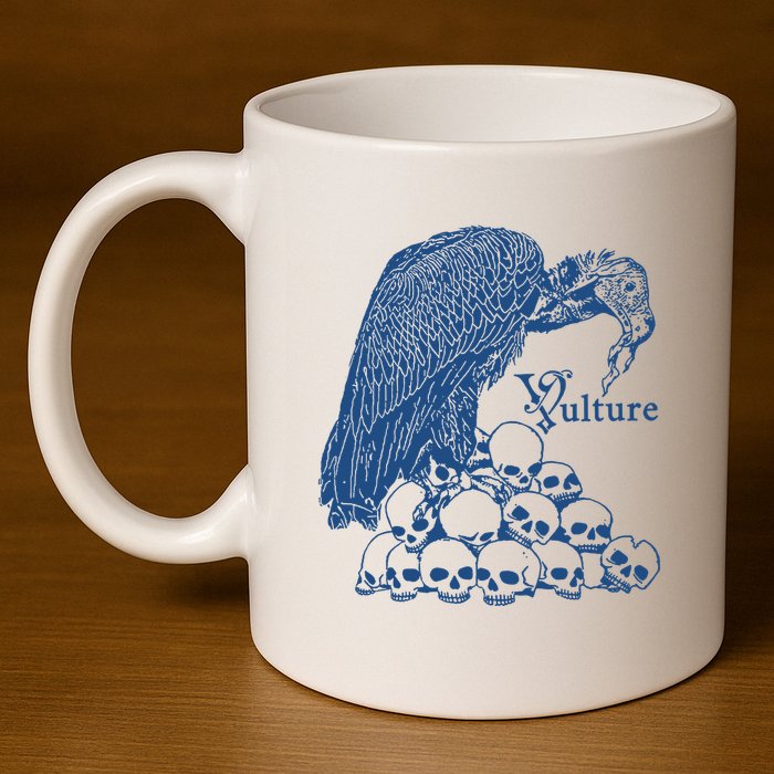 Vulture Cool Vulture Skull Graphic 11oz C Handle Ceramic Mug