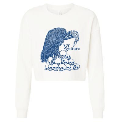 Vulture Cool Vulture Skull Graphic Cropped Pullover Crew