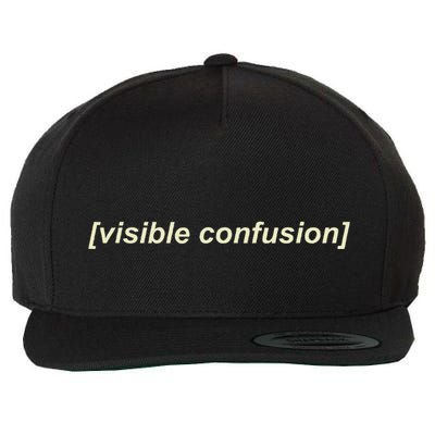 Visible Confusion Wool Snapback Cap