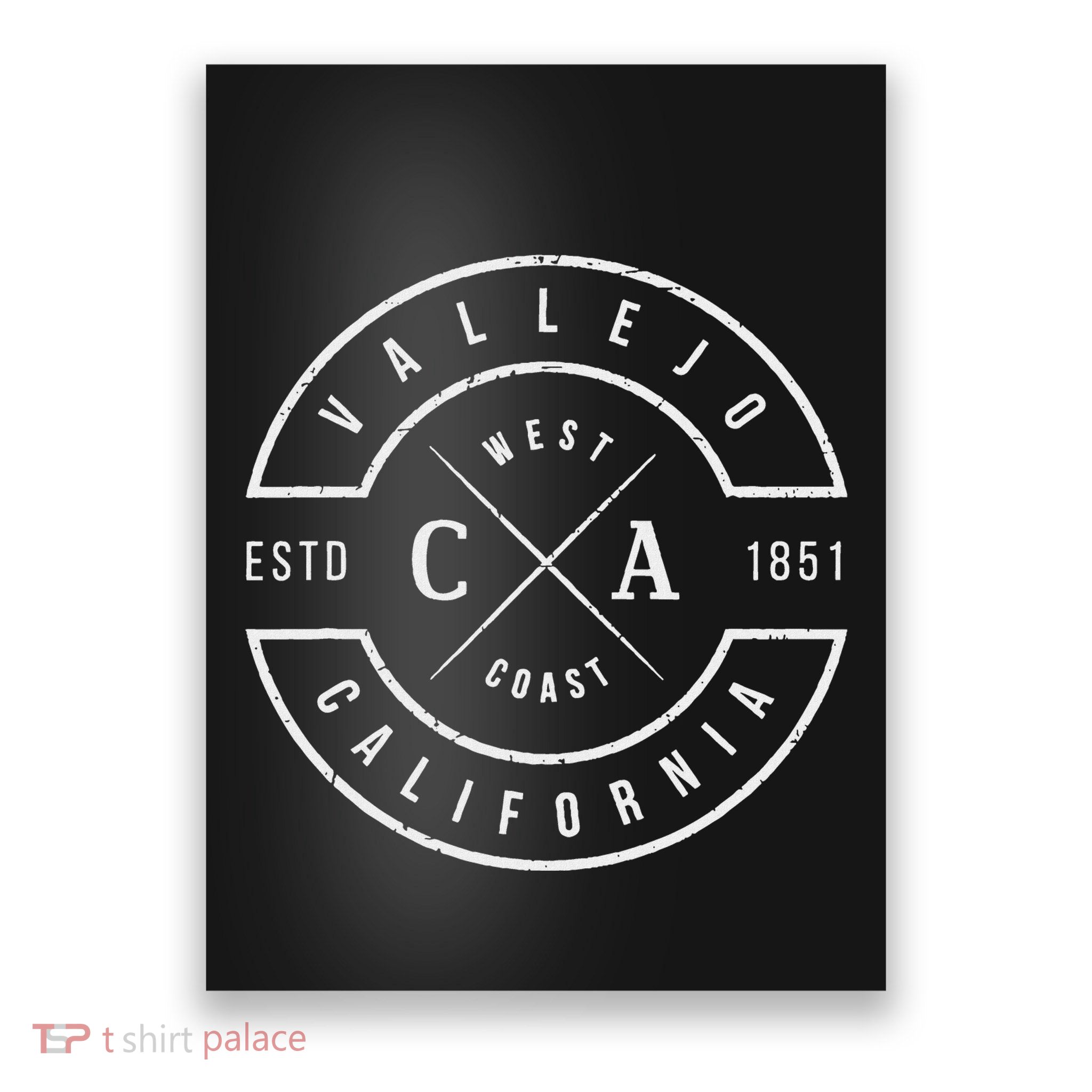 Vallejo California Vintage Emblem Souvenirs Poster