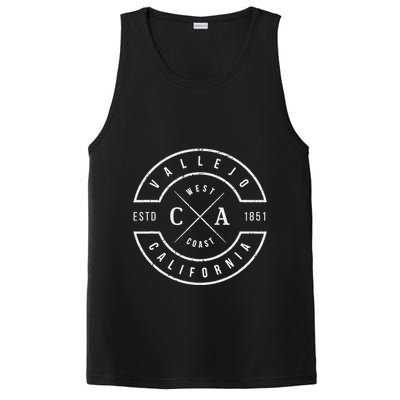 Vallejo California Vintage Emblem Souvenirs PosiCharge Competitor Tank