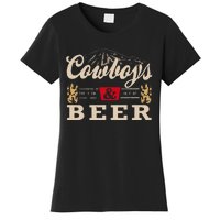 Vintage Cow Western And Beer Cow Lovers Women's T-Shirt