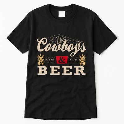 Vintage Cowboys Western And Beer Cowboy Lovers Tall T-Shirt