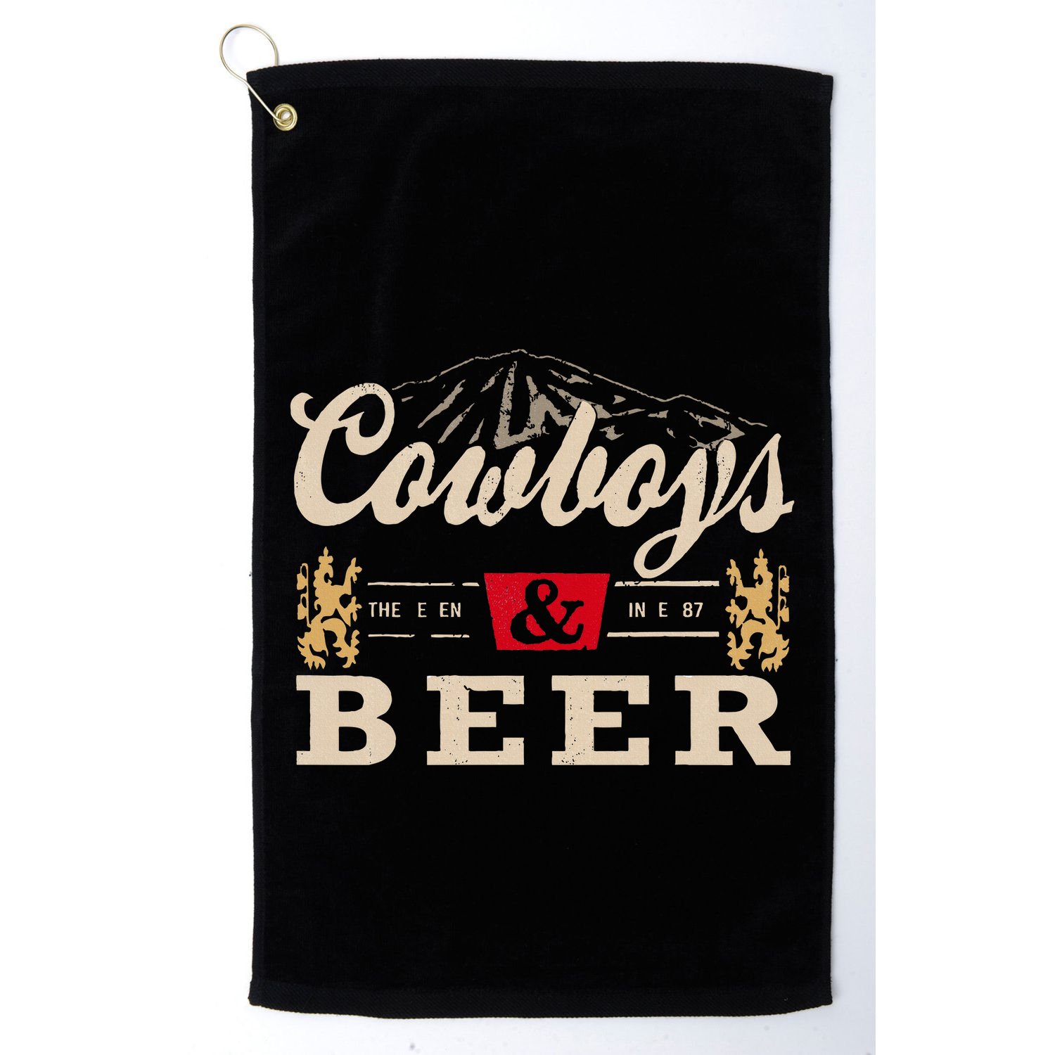 Vintage Cowboys Western And Beer Cowboy Lovers Golf Towel